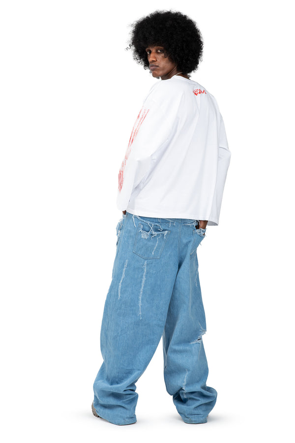 WHITE ONE ATOM LONGSLEEVE