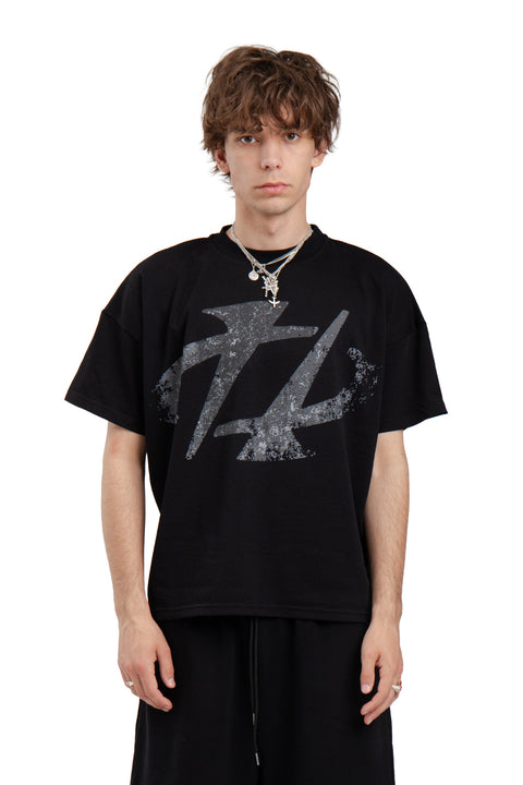 T-Shirt Boxy Concrete Black