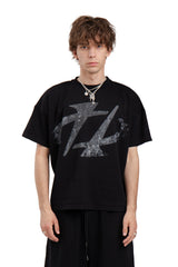 T-Shirt Boxy Concrete Black