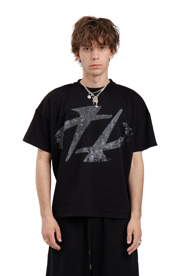 T-Shirt Boxy Concrete Black