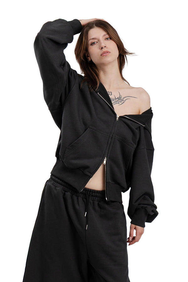 Puffy Zip Fly Sweatshirt