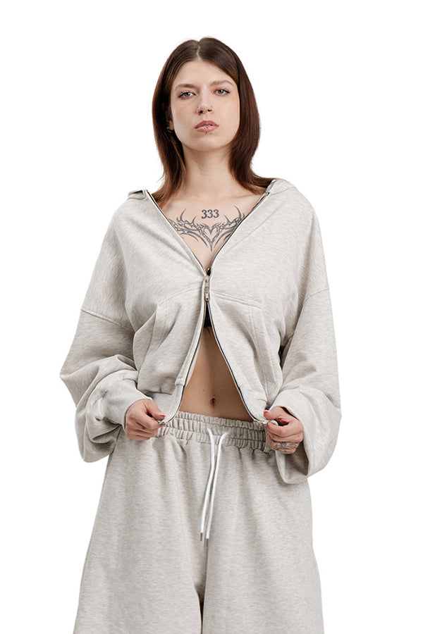 Puffy Zip Fly Sweatshirt
