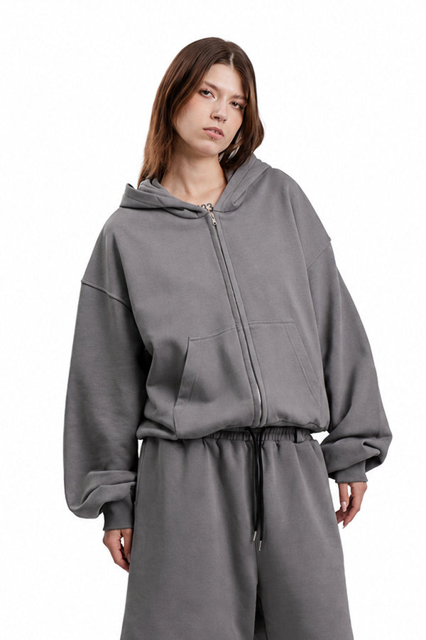 Puffy Zip Fly Sweatshirt