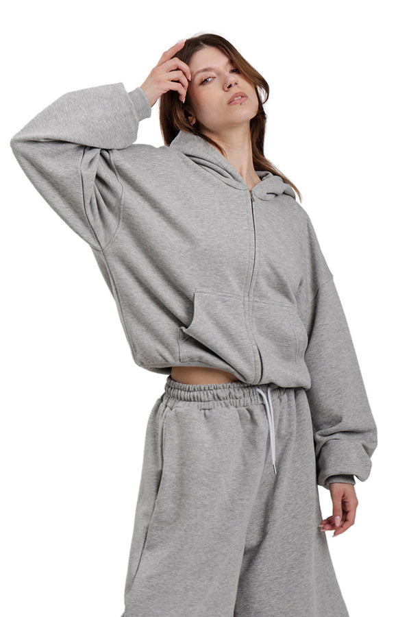 Puffy Zip Fly Sweatshirt