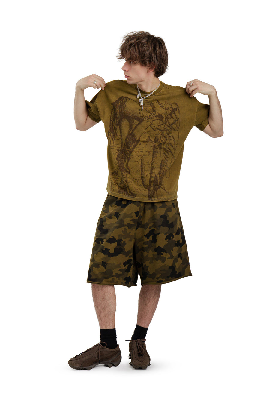 Koszulka "Legs" Khaki Washed