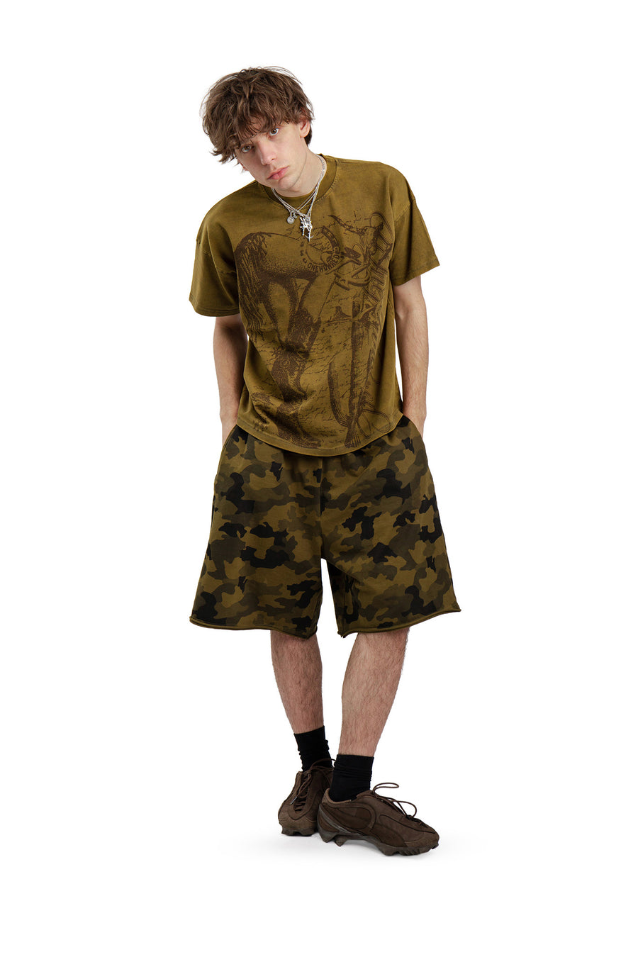 Koszulka "Legs" Khaki Washed