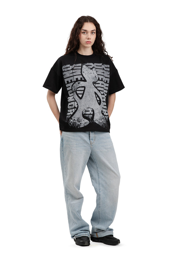 T-Shirt Boxy Concrete Black