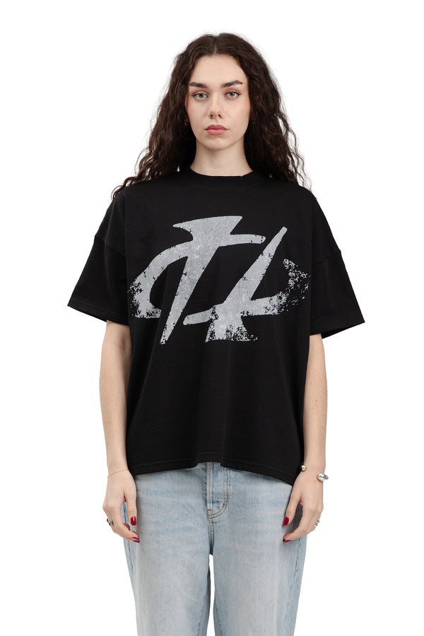 T-Shirt Boxy Concrete Black