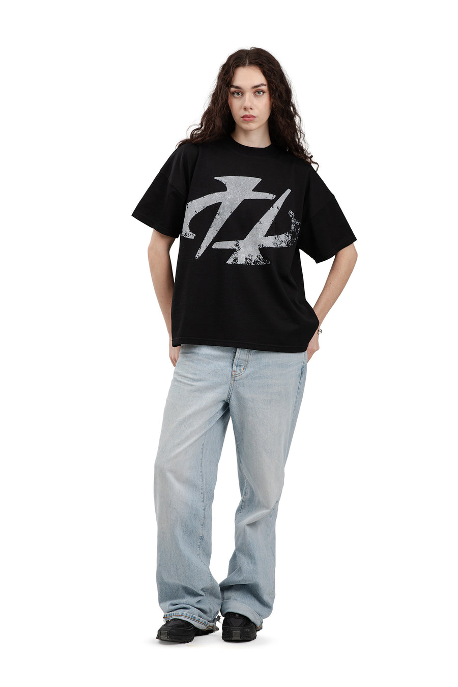 T-Shirt Boxy Concrete Black