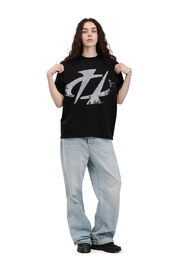T-Shirt Boxy Concrete Black
