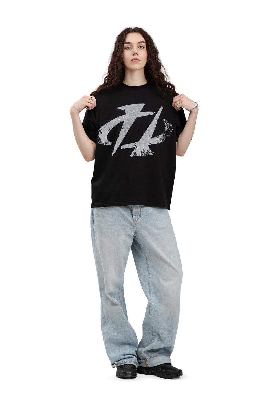 T-Shirt Boxy Concrete Black