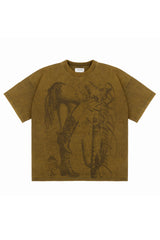Koszulka "Legs" Khaki Washed