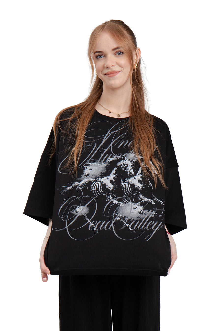 Koszulka Boxy Cropped "Dead Valley" Black