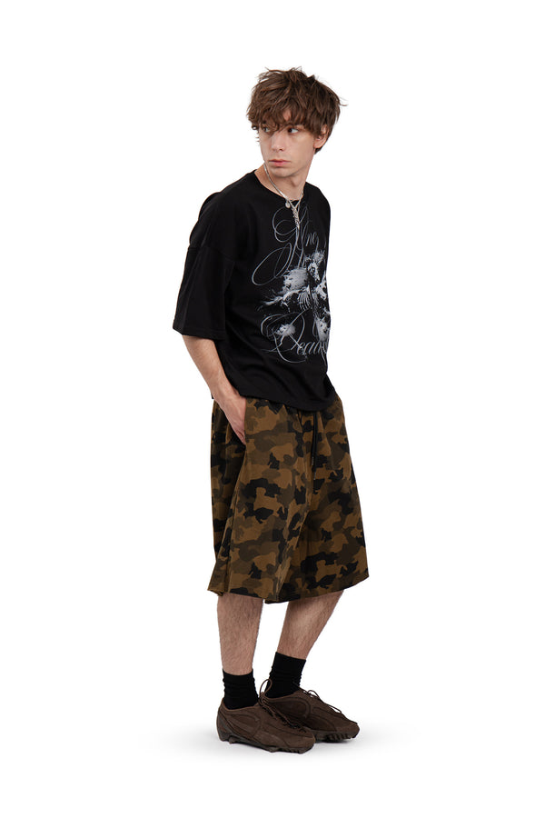 Koszulka Boxy Cropped "Dead Valley" Black
