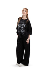 Koszulka Boxy Cropped "Dead Valley" Black