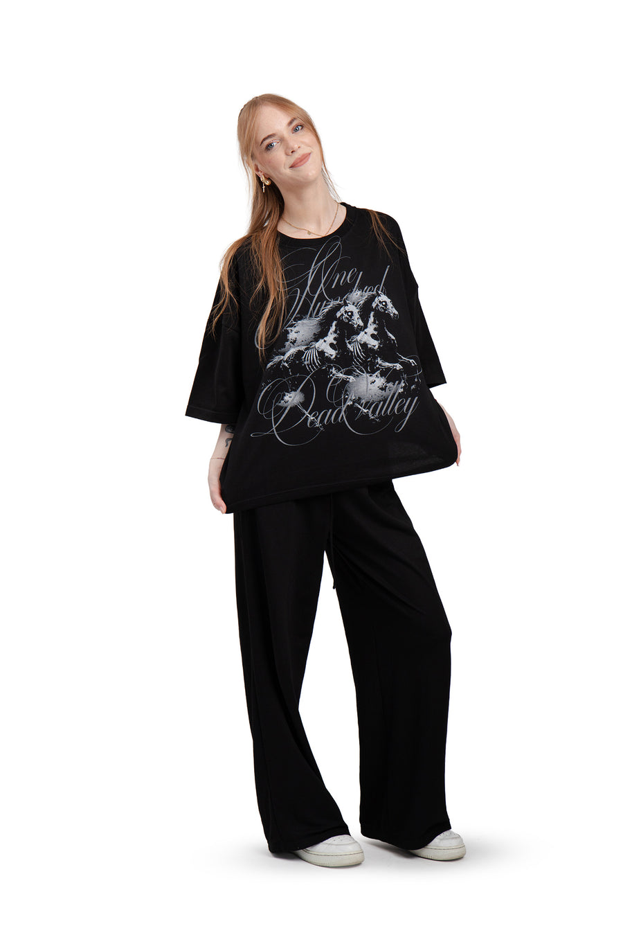 Koszulka Boxy Cropped "Dead Valley" Black