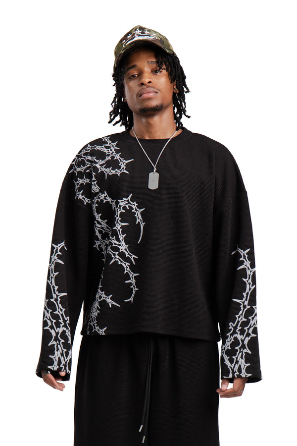 Longsleeve Waffle Black