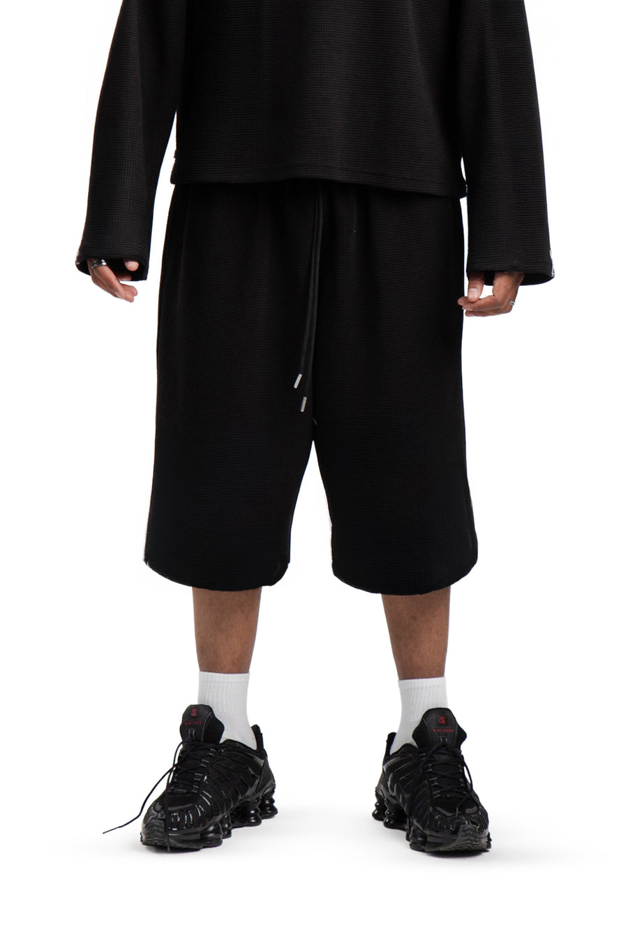 Spodenki Waffle Black Basic