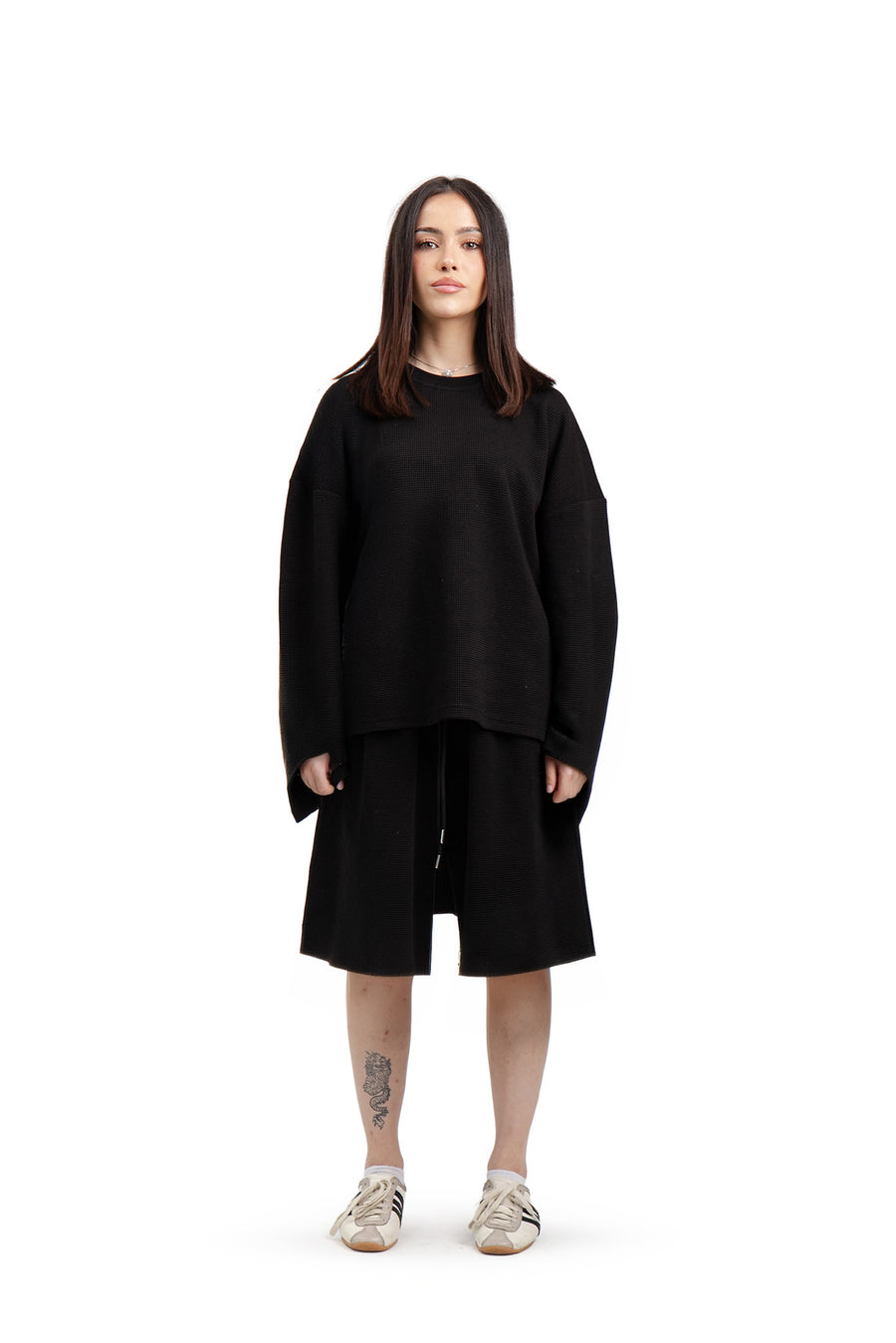 Spodenki Waffle Black Basic