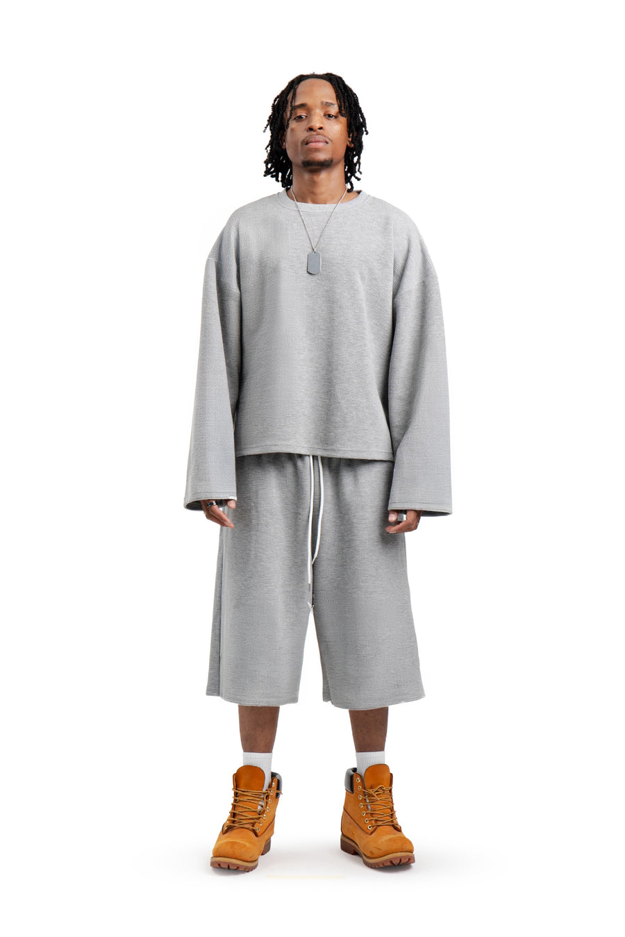 Spodenki Waffle Grey Basic