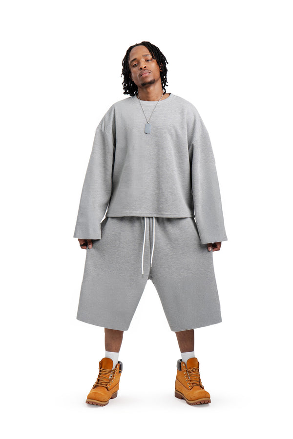 Longsleeve Waffle Grey Basic