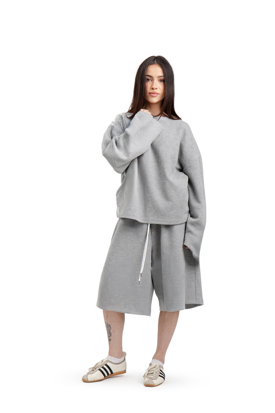 Spodenki Waffle Grey Basic