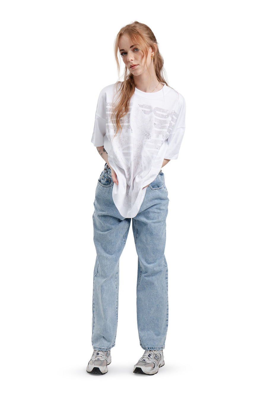 T-Shirt Boxy Concrete White