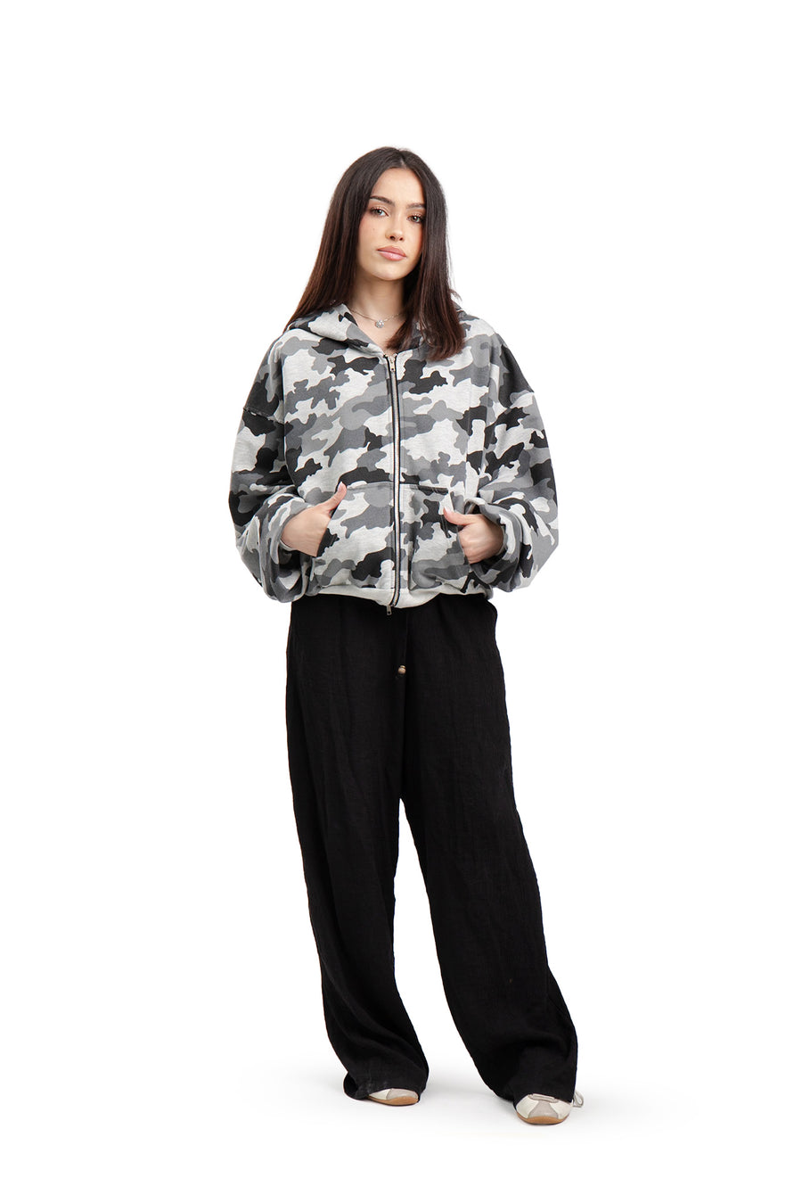 Bluza Puffy Zip MORO Light Grey Melange