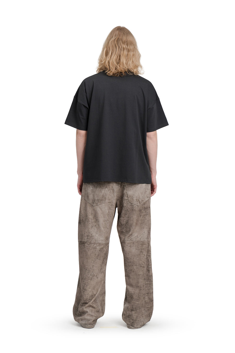 Boxy T-Shirt Twin Horses Graphit