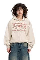 Kapuzenpullover Puffy Zip Wild Movement Almond