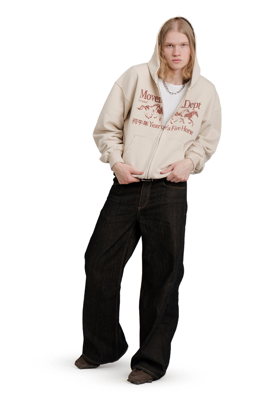 Kapuzenpullover Puffy Zip Wild Movement Almond
