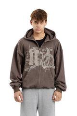 Bluza Zip Danger Zone Brown