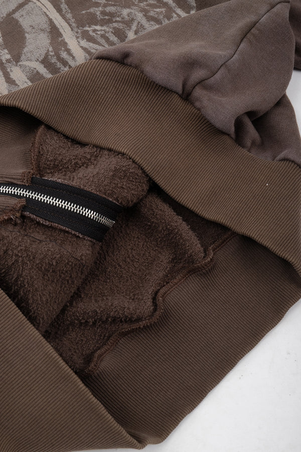 Bluza Zip Danger Zone Brown