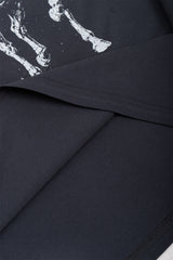 Boxy T-Shirt Twin Horses Graphit