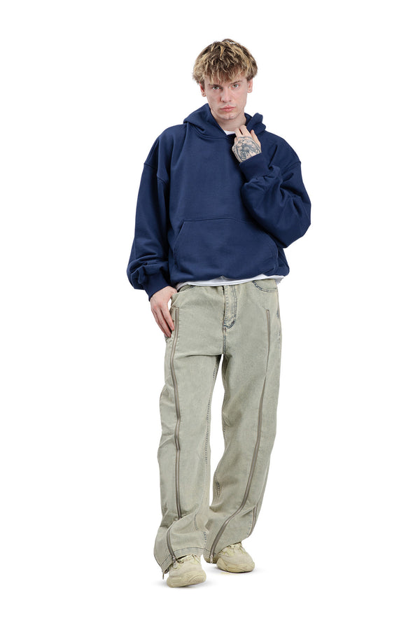 Jeansy Faded Zippers