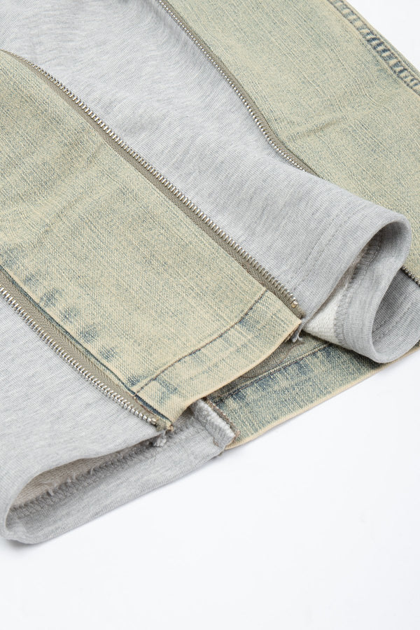 Jeansy Faded Zippers