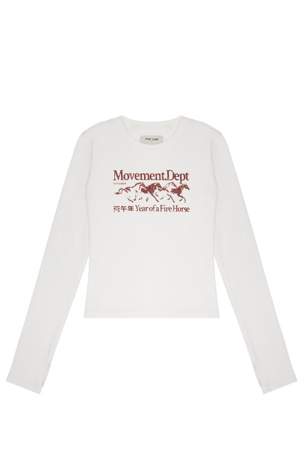 Longsleeve "Movement" Biały