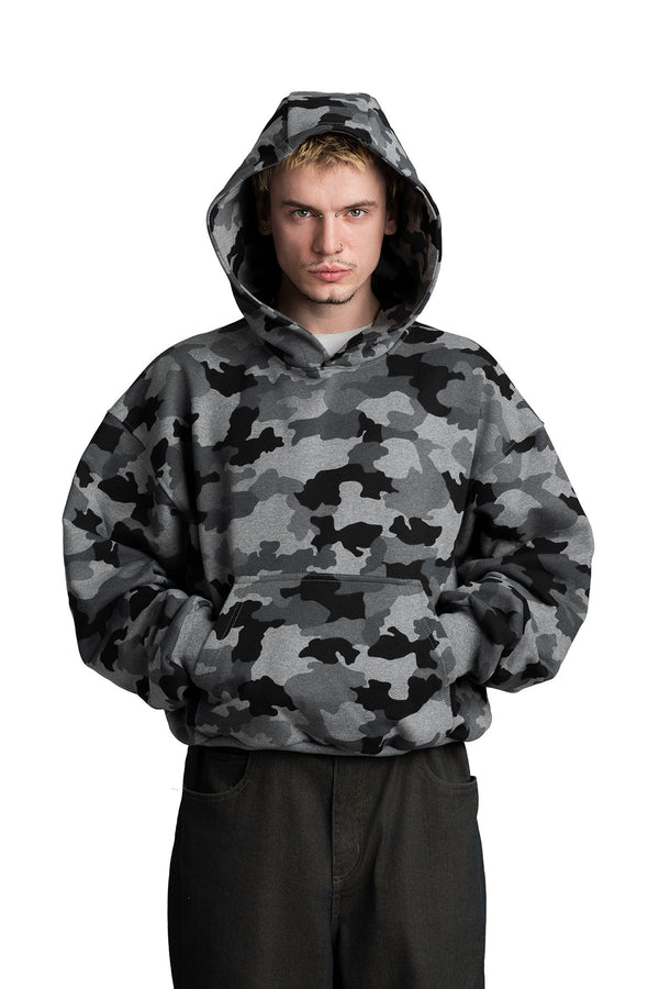 Bluza Hoodie Dark Grey Melange Moro