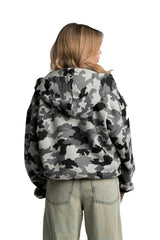 Bluza Zip Light Grey Melange Moro