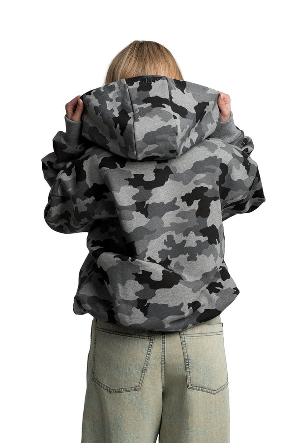 Bluza Hoodie Dark Grey Melange Moro