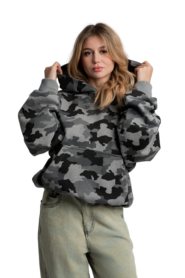 Bluza Hoodie Dark Grey Melange Moro