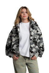 Bluza Zip Light Grey Melange Moro