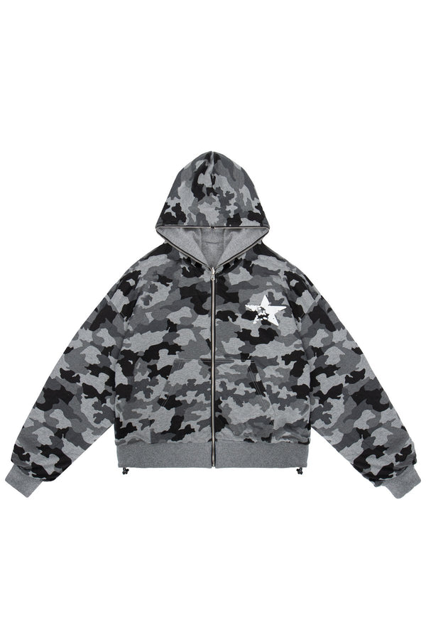 Bluza Duality Reversible Full Zip Dark Grey Melange