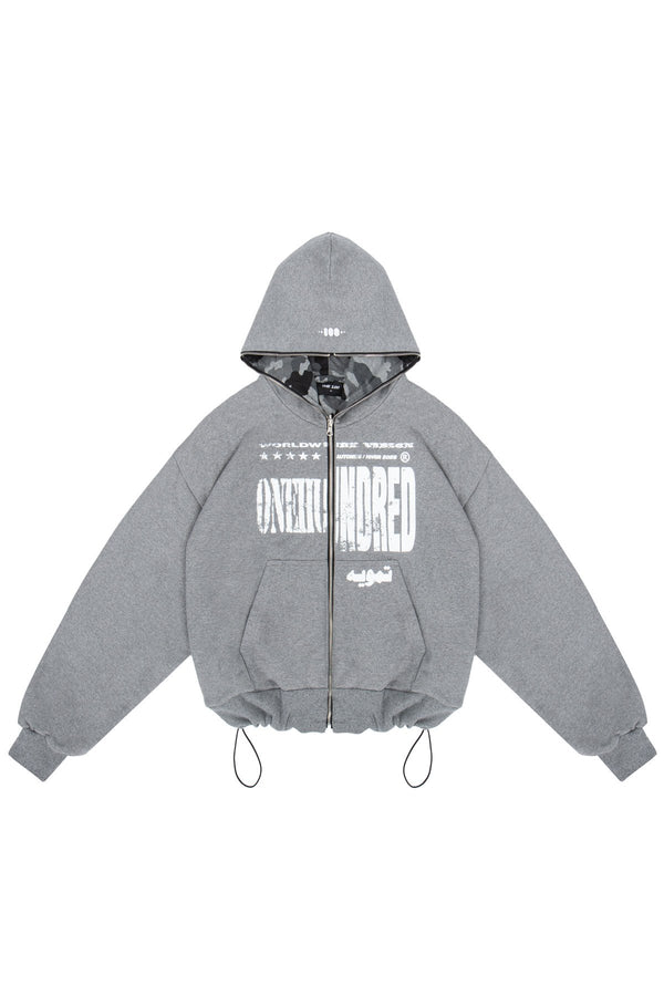 Bluza Duality Reversible Full Zip Dark Grey Melange