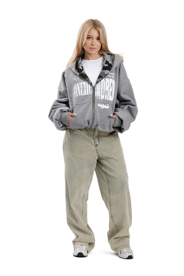 Bluza Duality Reversible Full Zip Dark Grey Melange