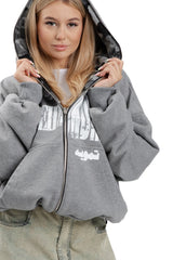 Bluza Duality Reversible Full Zip Dark Grey Melange