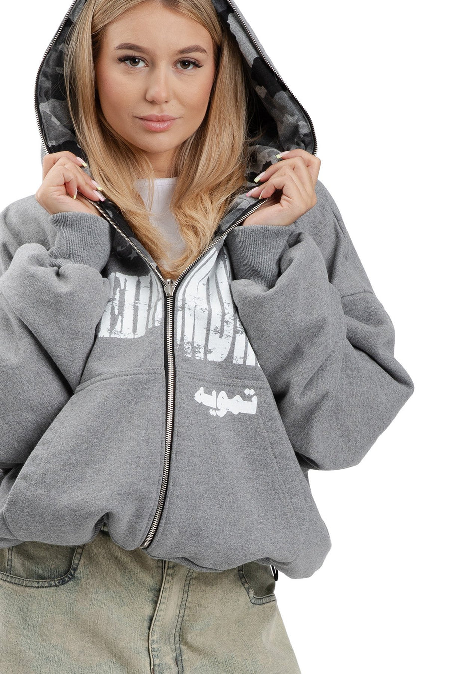 Bluza Duality Reversible Full Zip Dark Grey Melange