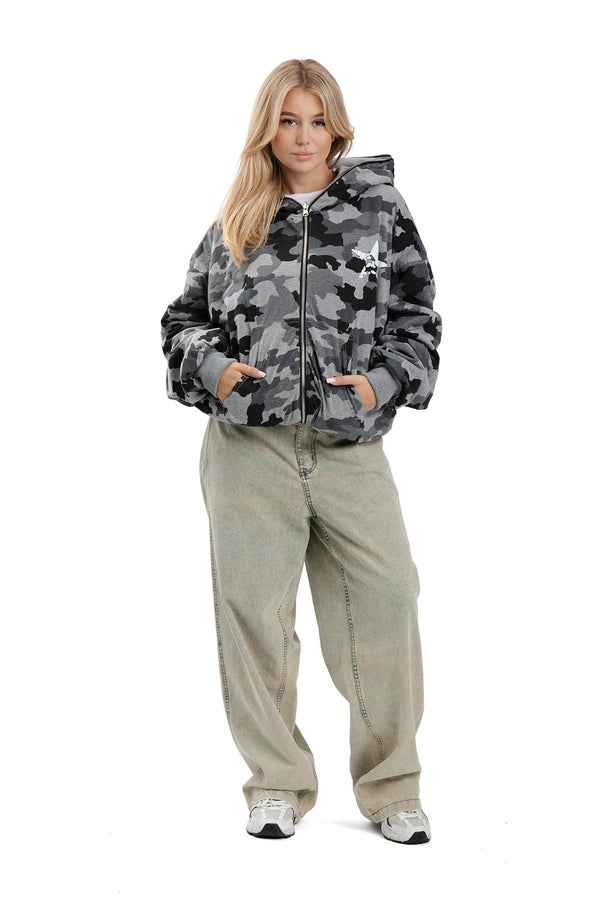 Bluza Duality Reversible Full Zip Dark Grey Melange