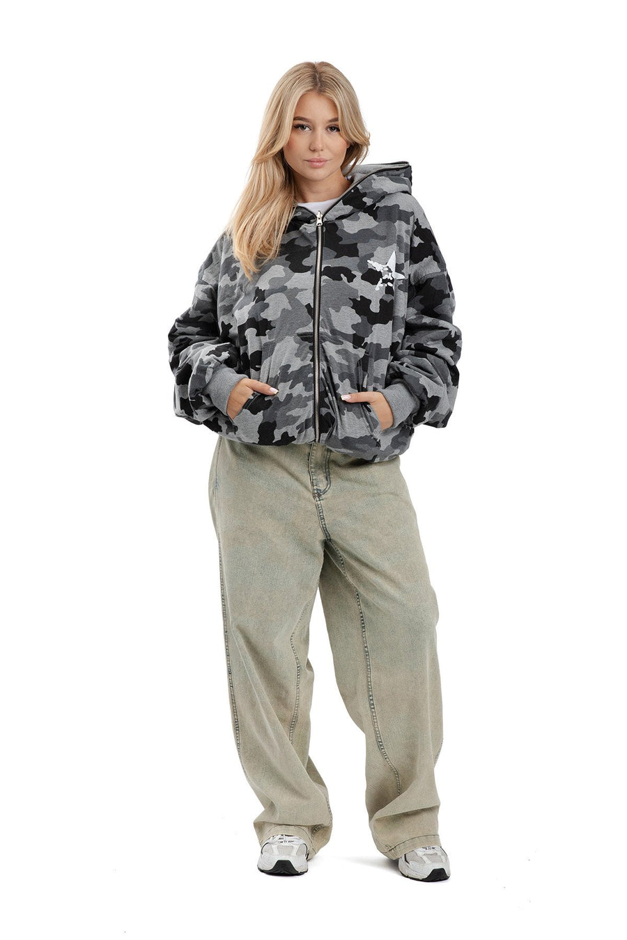 Bluza Duality Reversible Full Zip Dark Grey Melange