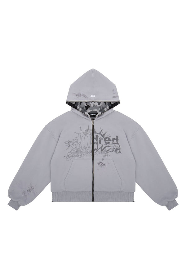 Bluza Duality Reversible Full Zip Light Grey
